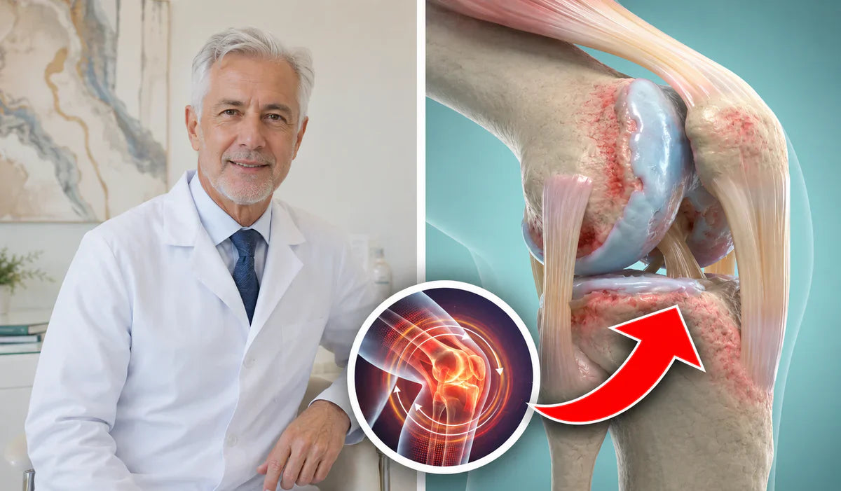 Patient holding knee